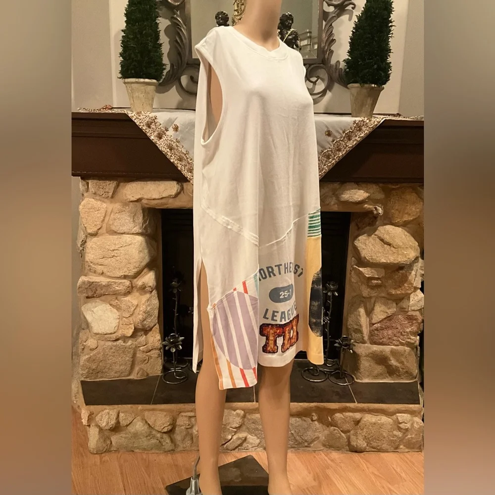 We The Free sleeveless tunic tank / mini dress with patchwork M - Picture 10 of 10